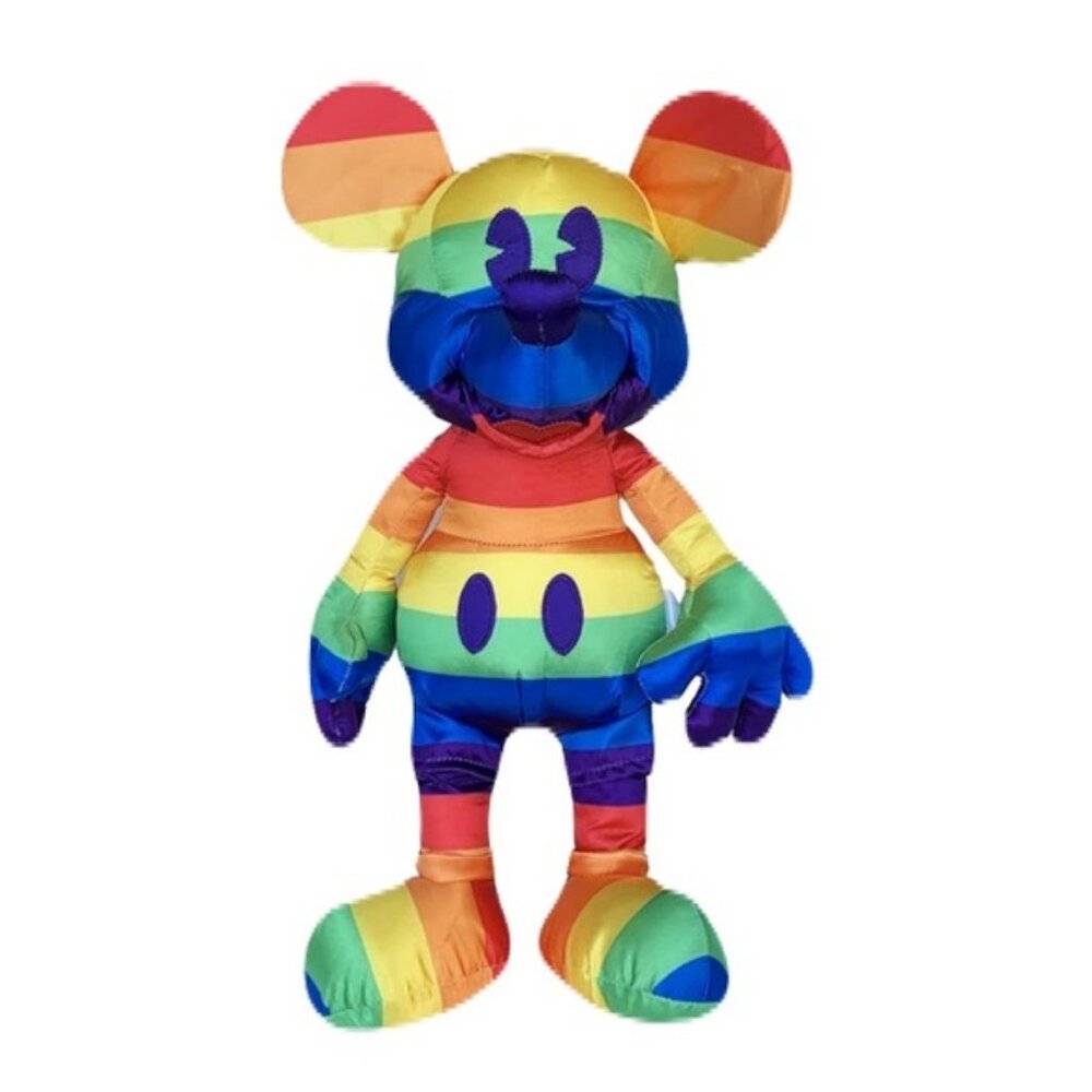 Disney Parks Exclusive 2019 Pride Rainbow Mickey Mouse Plush 15”